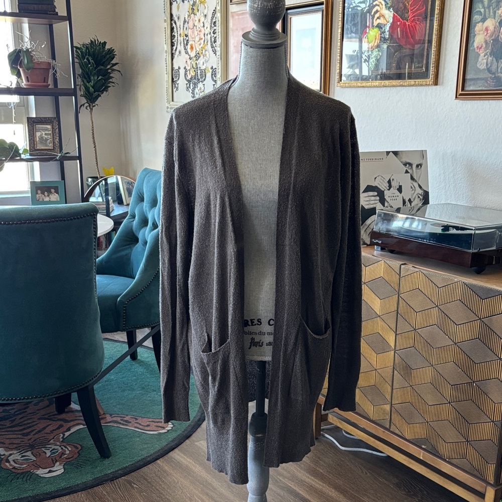 Wishlist Charcoal Knit Cardigan